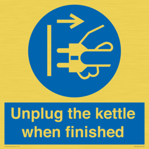 Unplug the kettle when finished